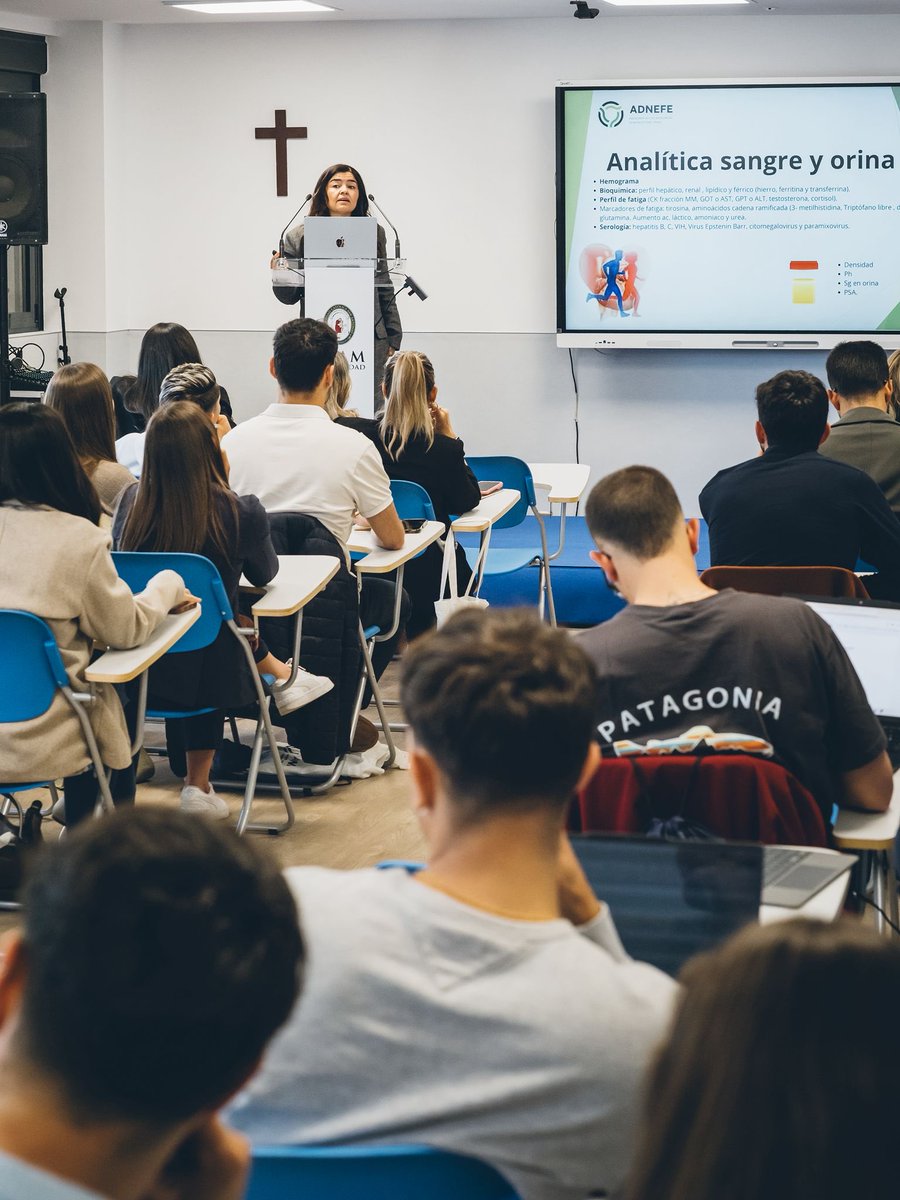 ADNEFE2020's tweet photo. Desde ADNEFE queremos agradecer a Ana De la Torre 👏🏼
Su ponencia sobre la valoración analítica en el deportista y la interpretación de parámetros sanguíneos y urinarios nos permitió profundizar en una herramienta fundamental para la práctica profesional 🩸⚽️ https://t.co/ZDZV0t5fmr