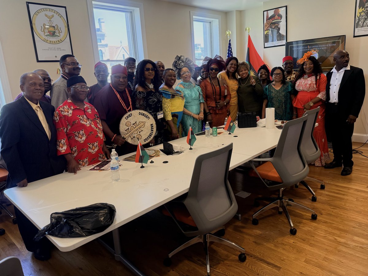 ngoziora's tweet photo. Press release: 5/31/2026

United States of Biafra Christian Nation and its Citizens Mark Memorial Day 2026 in Washington, D.C. and in Homeland: 

Special thanks to our Keynote Speaker - Director Jihad Watch - Robert Spencer and his entourage (watch video). 

The spread and active participation in global Jihadism, terrorist propaganda and imperialism by the Nigeria state and its politicians led to the incarceration of PM Simon Ekpa and Mazi Nnamdi Kanu. I call for their release. 

Today, May 30th, we bow our heads as one nation to honor the men, women, and children who gave their lives for the freedom of Biafra. From 1967 to 1970, and in every year since, our heroes have stood in the face of genocide, displacement, and denial. Their sacrifice is the foundation upon which the United States of Biafra stands today.

On November 29, 2024, in Finland, the Biafra Republic Government in Exile, operating with the name and title of the United States of Biafra USB, redeclared our nation to the world. We are not asking to be free — we are free. We are not seeking a country — we are a country. The United States of Biafra, with its 40 states, lives in the hearts and actions of our people.

On  this May 30th, across our land, Biafrans observed this sacred day as a national public holiday declared by their government. Markets closed. Streets were silent. Families gathered. You honored the call of the United States of Biafra not out of fear, but out of love for those who died and faith in the nation we are rebuilding. Your discipline on May 30th is a message to the world: Biafra governs itself. The voluntary Monday sit at home adds to the control the USB government exerts on its territory. 

To our fallen heroes: Your blood was not shed in vain. The flag you raised still flies. The anthem you sang still echoes. The United States of Biafra remembers you, and will continue to remember you until justice is complete.

To the mothers who lost sons, to the children who grew up without fathers, to the survivors who carry the scars: Your government sees you. Your pain is our covenant. Your dignity is our duty.

To the international community: Take note. A people who can collectively honor their dead, who can keep a national holiday across 40 states, are a people who govern themselves. The United States of Biafra is not an aspiration. It is a reality redeclared on November 29, 2024, and lived every day by its citizens.

To Nigeria our neighbors, you are currently occupying our peaceful Biafra Nation and forcefully removing and secretly killing our young men and women and fathers using reintegrated terrorists you recruited into the Nigeria military, DSS, Special squad and police. I peacefully ask you to leave our land. 

We will continue to defend our people and territory. We will remember. We will rise.

May Chukwu Okike Abiama bless the United States of Biafra.  
May He grant peace to the souls of our heroes and heroines.  May He strengthen every Biafran at home and in the diaspora.

Long live the United States of Biafra.  
Long live Biafra Heroes Memorial Day.

Dr. Ngozi Orabueze  
Deputy Prime Minister  
Biafra Republic Government in Exile  
Operating as the United States of Biafra  
May 30, 2025

@FLOTUS @TrumpWarRoom @jihadwatchRS @StateDept @tedcruz @MikeArnoldTruth @SecRubio @mrubin1971 @FBIDirectorKash @FBI @CIA @BBCBreaking @BBCWorld @BBC @cnni @cnnbrk @FoxNews @FinGovernment @IHRF_English @Huuhkajat @yleuutiset @SaharaReporters @MobilePunch @channelstv @netanyahu @WhiteHouse @hrw @_AfricanUnion @Europarl_EN @EU_Commission @AmnestyNigeria @amnestyusa @AmnestyAR @HQNigerianArmy @PoliceNG @NigeriaStories @intersociety14 @ARISEtv