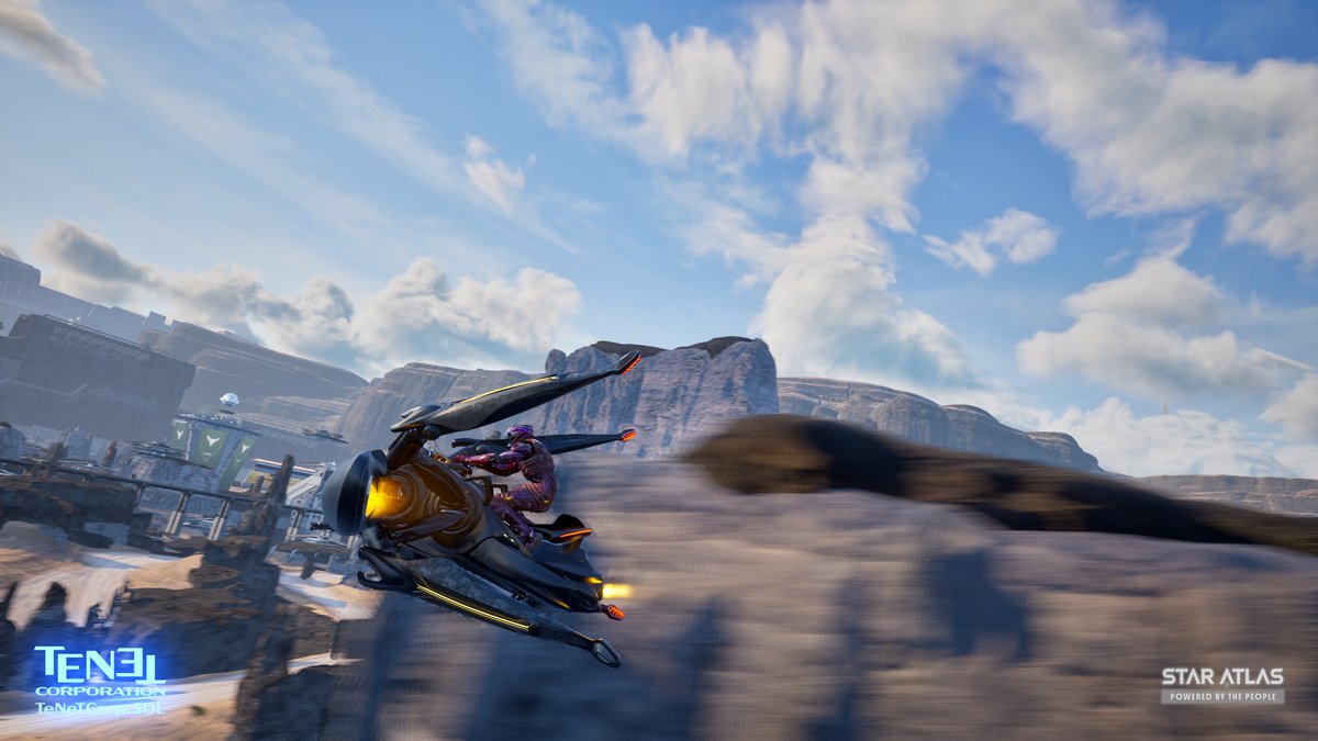 TeNeTSatoR2's tweet photo. Beyond the giant fleets and orbital stations, Star Atlas will deliver pure adrenaline on the surface. Riders will weave through tight canyon routes and hostile terrain at insane speeds, where reflexes alone could decide who crosses the finish line alive.

302/365 -📸 Jan 2026 https://t.co/6estdaR1Em
