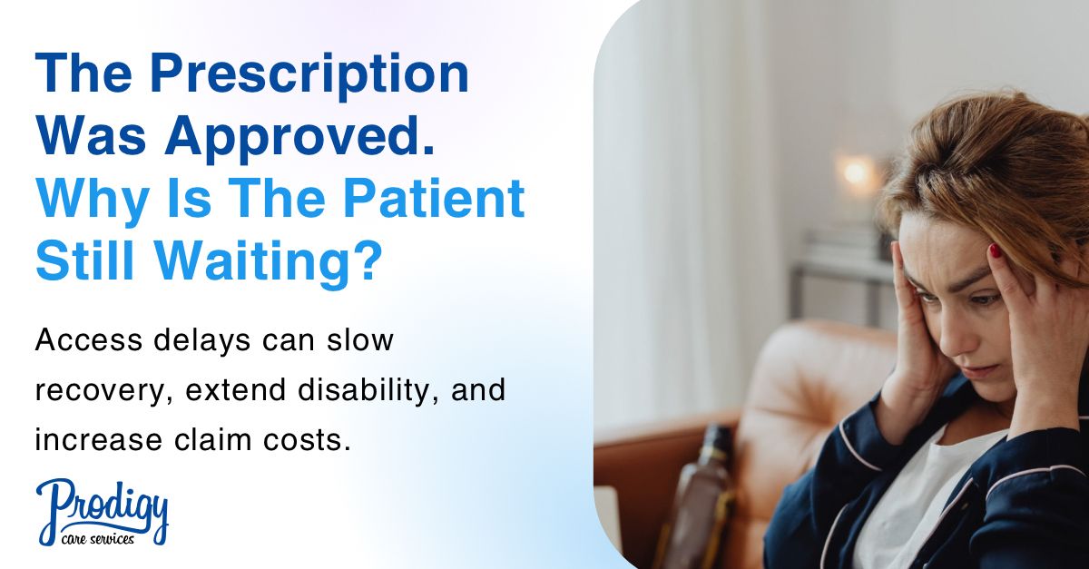 prodigyserves's tweet photo. The right medication can’t help if the patient can’t get it.

Access matters.
Timing matters.
Recovery depends on both.

Read more: Why pharmacy barriers continue to impact workers’ comp outcomes. #prodigyserves

https://t.co/XdHr9iX2NW https://t.co/l3H7aoTBCB