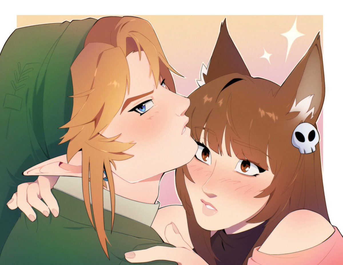 SingingSamine's tweet photo. THIS IS EVERYTHING. The very first Samine x Link commission to ever exist (and hopefully not the last!?) Thank you @cinnaabunnii for indulging me LOL! 💚🩷✨ And YES this is me alerting myself that I MUST GO BACK TO HYRULE THIS YEAR. Soon™️ https://t.co/o3h47sUHwv