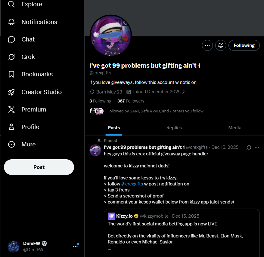 DimiFW's tweet photo. @crexgifts @r3tardsNFT @crexsol 0x77e1e30e3b86acbae504052a5f8a44bbd150bf50

✅✅ https://t.co/tm6x8kw0s4