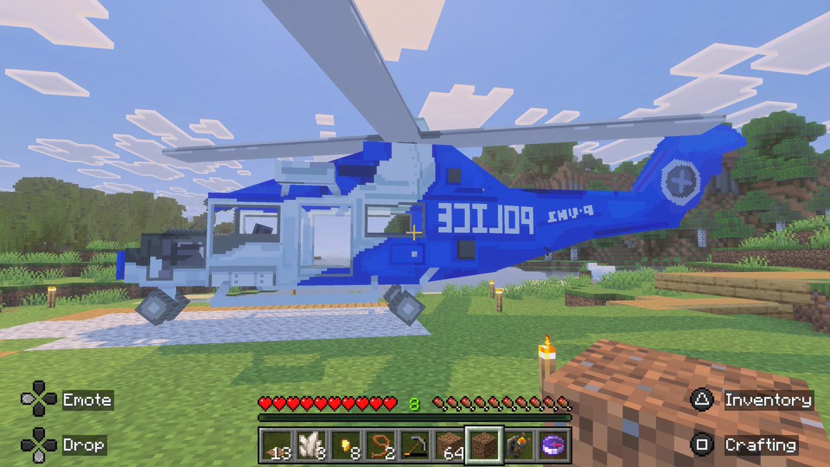 AngelsGaming777's tweet photo. Mine and my wife's Minecraft vehicles 
#minecraft https://t.co/jGiPgiI5bB