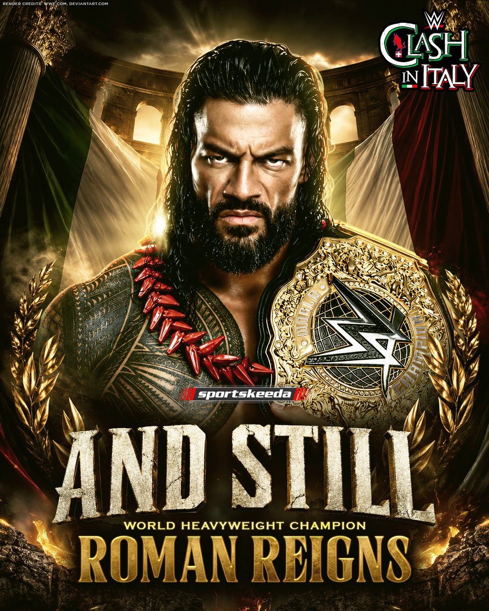 SKWrestling_'s tweet photo. Still The Head of the Table. Still The Tribal Chief. AND STILL, YOUR WWE WORLD CHAMPION!

Roman Reigns stands victorious after another Tribal Combat.
#WWEClash https://t.co/yWEvBp1hKQ