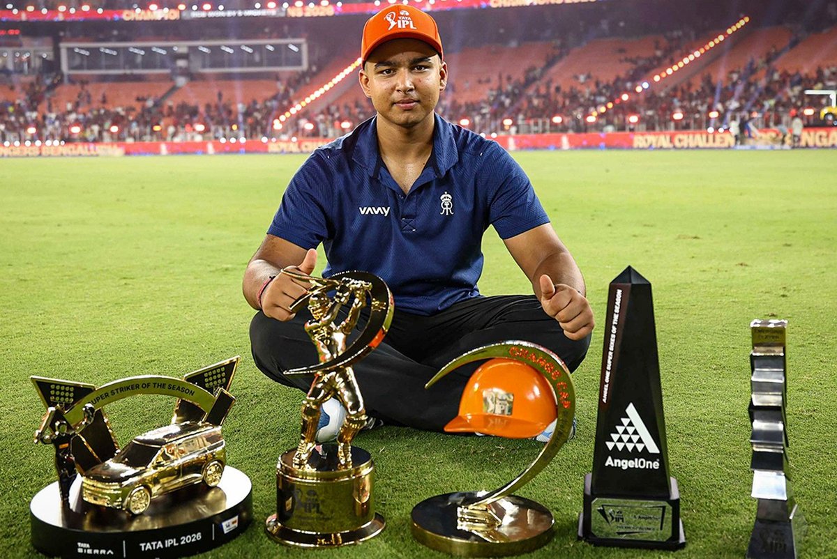 IMManu_18's tweet photo. 🚨ALL AWARDS WINNERS & PRIZE MONEY IN IPL 2026🚨

Champion - 20Cr, RCB 
Runner-up - 12.5Cr GT
3rd place - 7Cr SRH 
4th place - 6.5RR

Player of the match - Virat Kohli 5 Lakhs 
Orange Cap - Vaibhav Sooryavanshi 10 Lakhs
Purple Cap - Kagiso Rabada 10 Lakhs 
Most Valuable player - Vaibhav 10 Lakhs
Emerging player of the season - Vaibhav 10 Lakhs 
Super Sixes - Vaibhav 10 Lakhs
Super Striker - Vaibhav 10 Lakhs 
Best catch of season - Manish Pandey 10 Lakhs 
Most dot balls in season - Mohammed Siraj 
Fair play Award - Punjab kings 
Best ground of the season - Eden Gardens