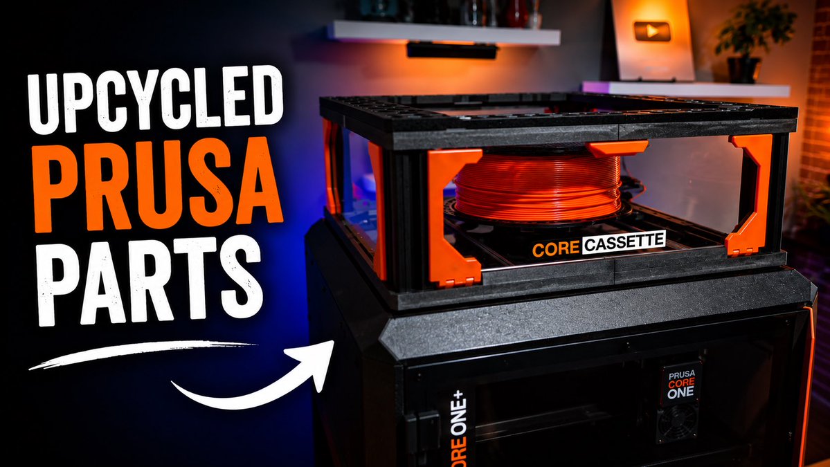 3DMakerNoob's tweet photo. Who’s up for some late night viewing? (Or afternoon) 😁 my @Prusa Core Cassette project is finally in a decently usable place, so you can watch me chatter about how I made what is probably the world’s most over-engineered Spool Holder 🤣

https://t.co/nhDL0bY4eQ https://t.co/Tb2EAZY5Mv