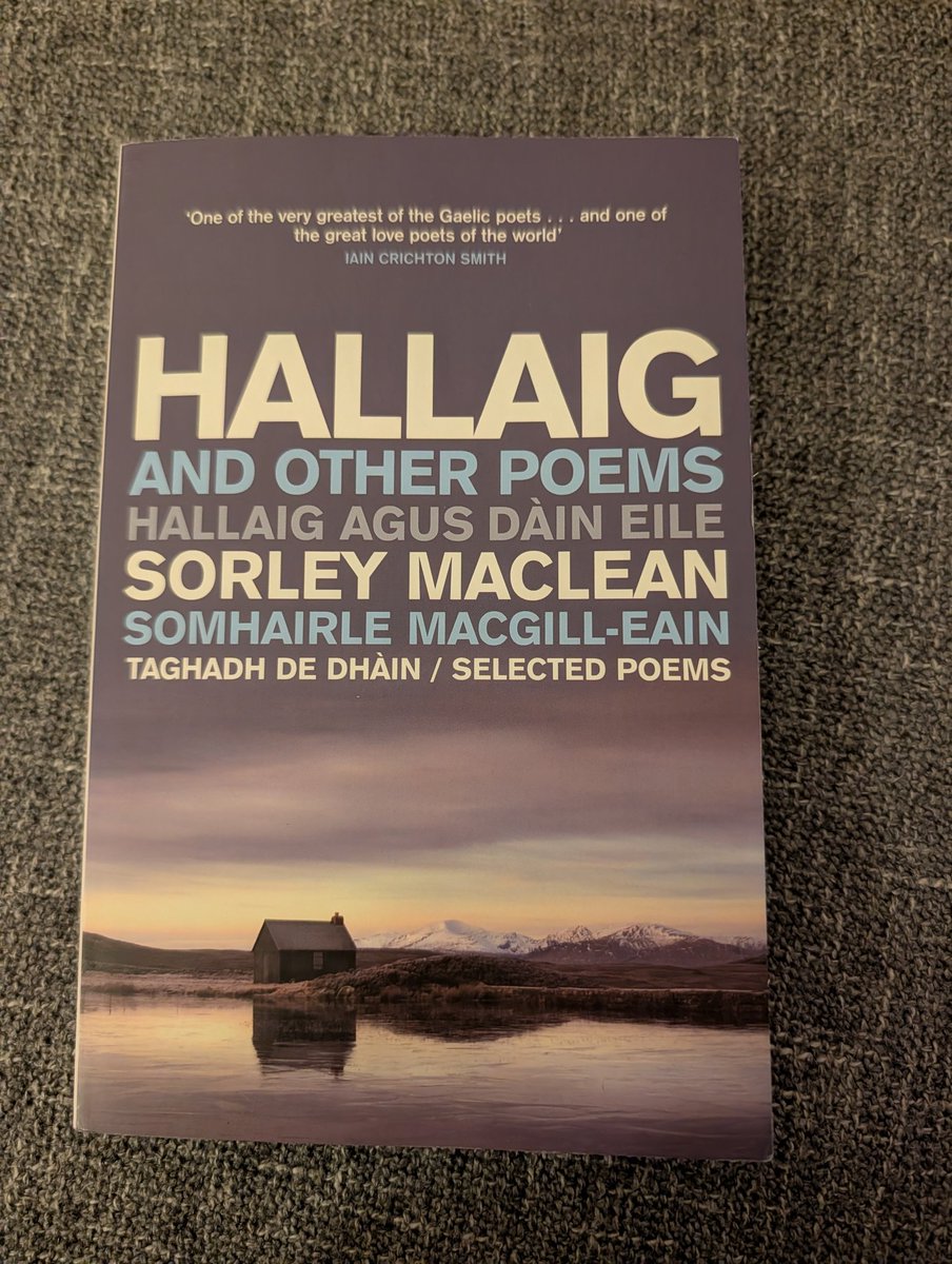 iain_00's tweet photo. Worth a neb.
Bheir suil.
Selected poems by Somhairle with translations to the English.
Introduced &amp; selected by @aonghasphadraig and the late Aonghas MacNeacail.
#Gaelic
#Books https://t.co/Qy68YRHqkp