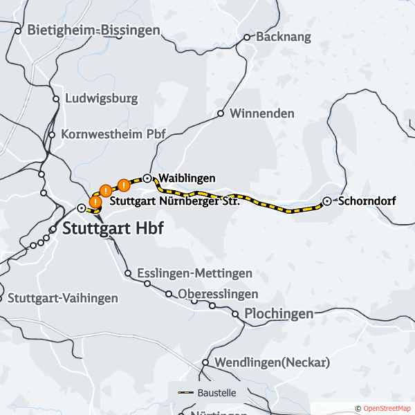 SBahn_Stuttgart's tweet photo. 🚧 #Drandenken 🚧
Die DB führt in den Nächten 1./2. und 3./4. Juni, zwischen #StuttgartHbf und #Waiblingen Instandhaltungsarbeiten durch.
Es kommt bei den Linien #S2 & #S3 zu Haltausfällen.
Details, auch zum #Ersatzverkehr mit Bussen #S2E
👉 https://t.co/zJL6ogfkCg https://t.co/CXXckvlSNj