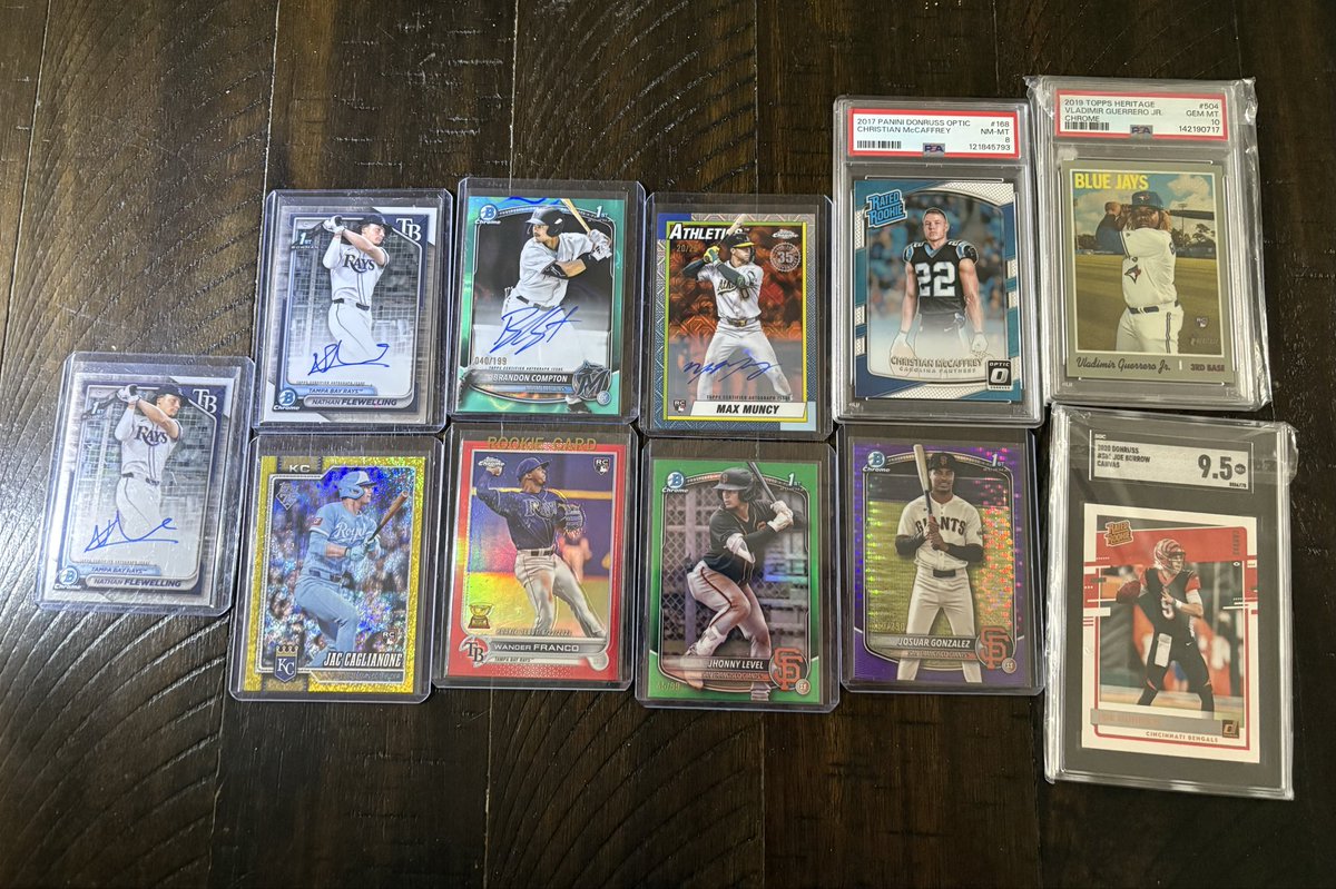 PrintRunCards2's tweet photo. Officially 1/3 of the way through today’s sale. Feel free to make offers on anything. 

Reminder of what is up for sale today

#thehobby https://t.co/6k6AobnPg5