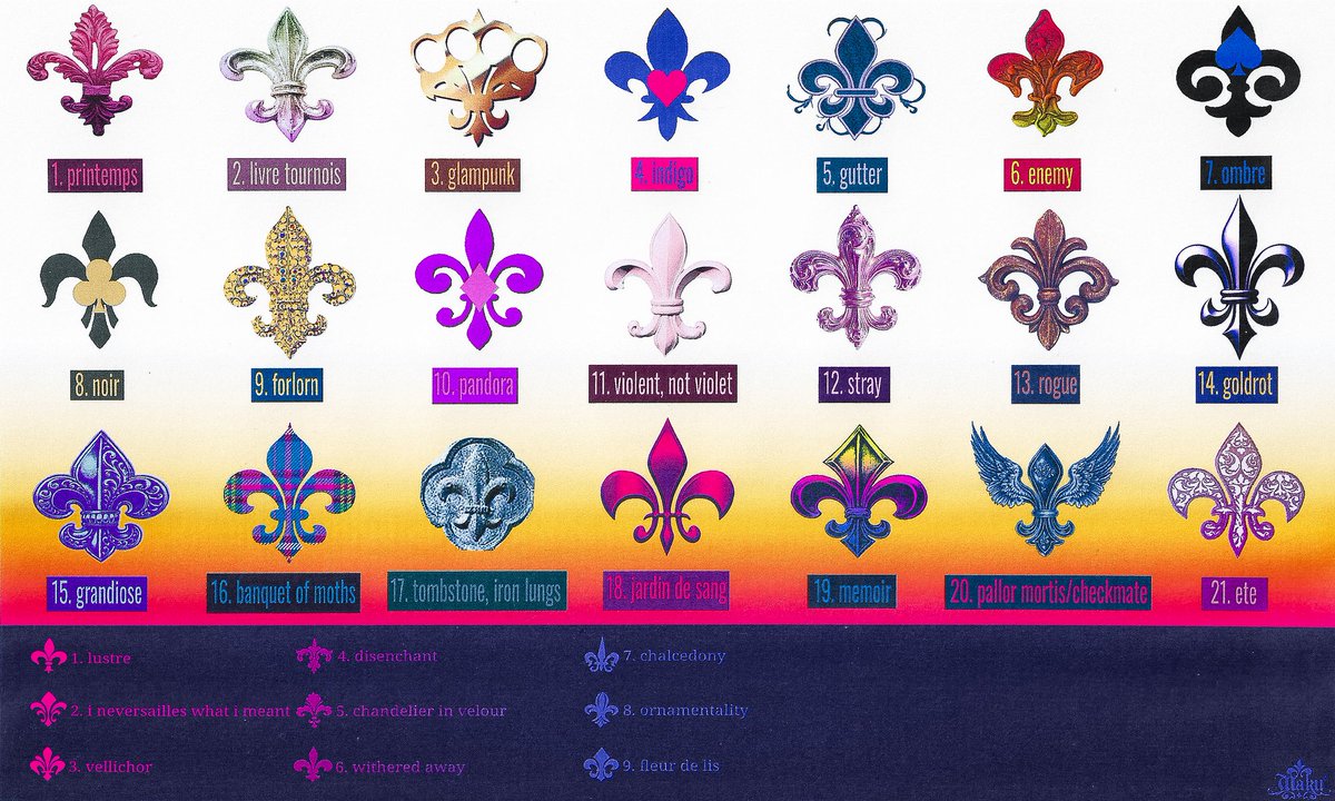 destroymaku's tweet photo. @onuralpdw 29. "ornamentality" 20x12 with @onuralpdw
30. "fleur de lis" 20x12

+title list
+logos https://t.co/4xWRw7kfOh