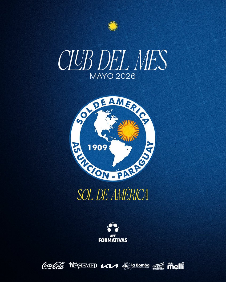 SolAmerica1909's tweet photo. 👏 Nuestro club fue seleccionado como 'Club del Mes' por Formativas APF por nuestro compromiso con CARDIF.

Nos enorgullece esta distinción porque demuestra que no solo formamos futbolistas, formamos personas con valores.

#FormadoEnSol #ElDanzarín☀ https://t.co/4el1S02Egd