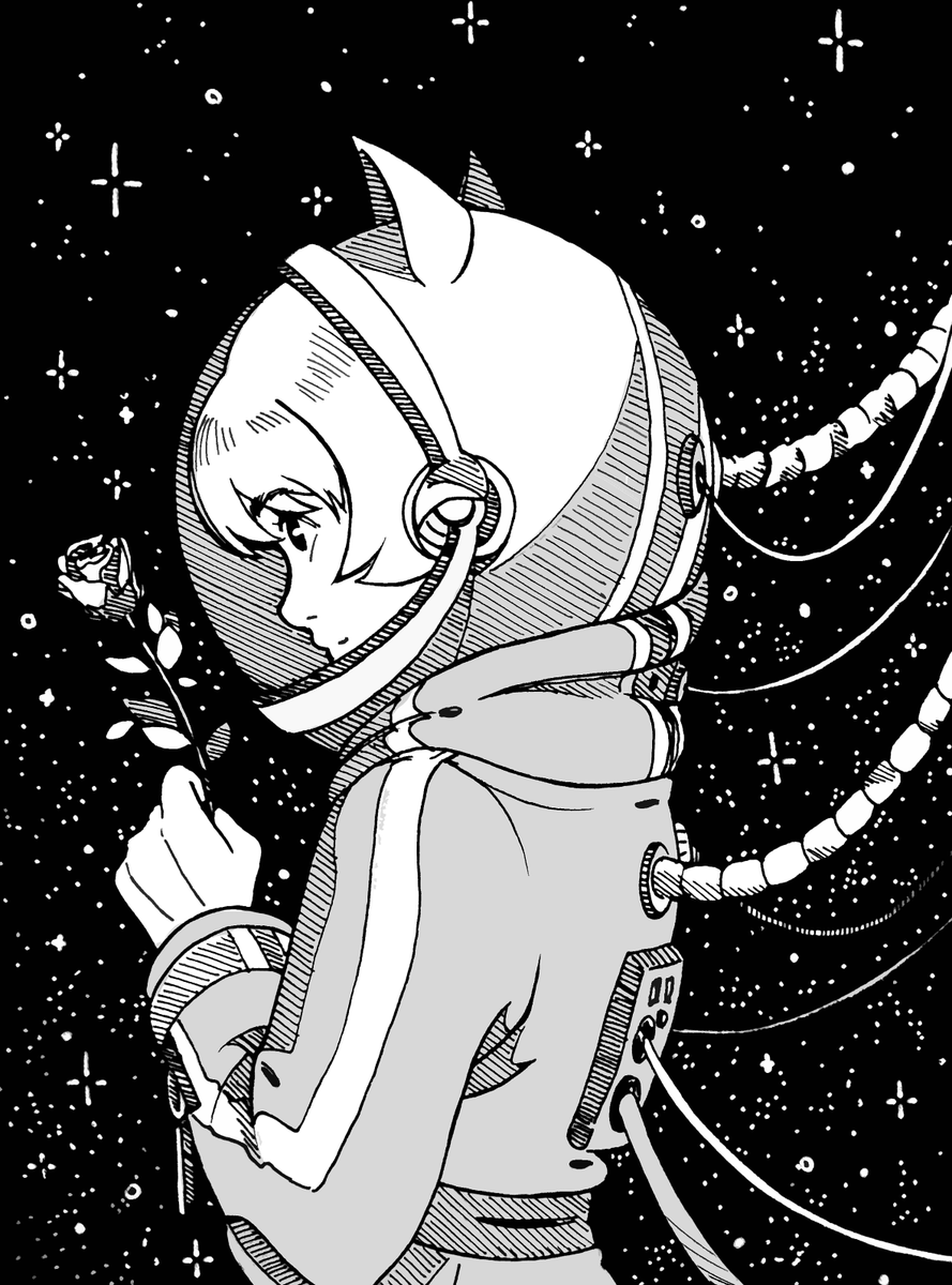 _eatslugs's tweet photo. "Eyes to the Skies" (2018)
My original space romance series, ink on paper 🪐 https://t.co/46IJfgP2aD