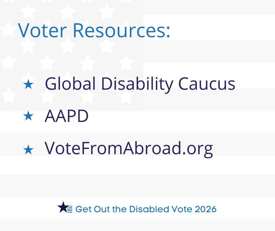DemsAbroadGDC's tweet photo. Happy Accessibility Week! 

Want a seat at the table? In 2026, it is imperative you vote. We aim to help regardless of where you live. 

Millions of us are being denied access to education &amp; healthcare. Let’s fix this together. It’s time to take over America and #CripTheVote! https://t.co/iUKVMRly7o