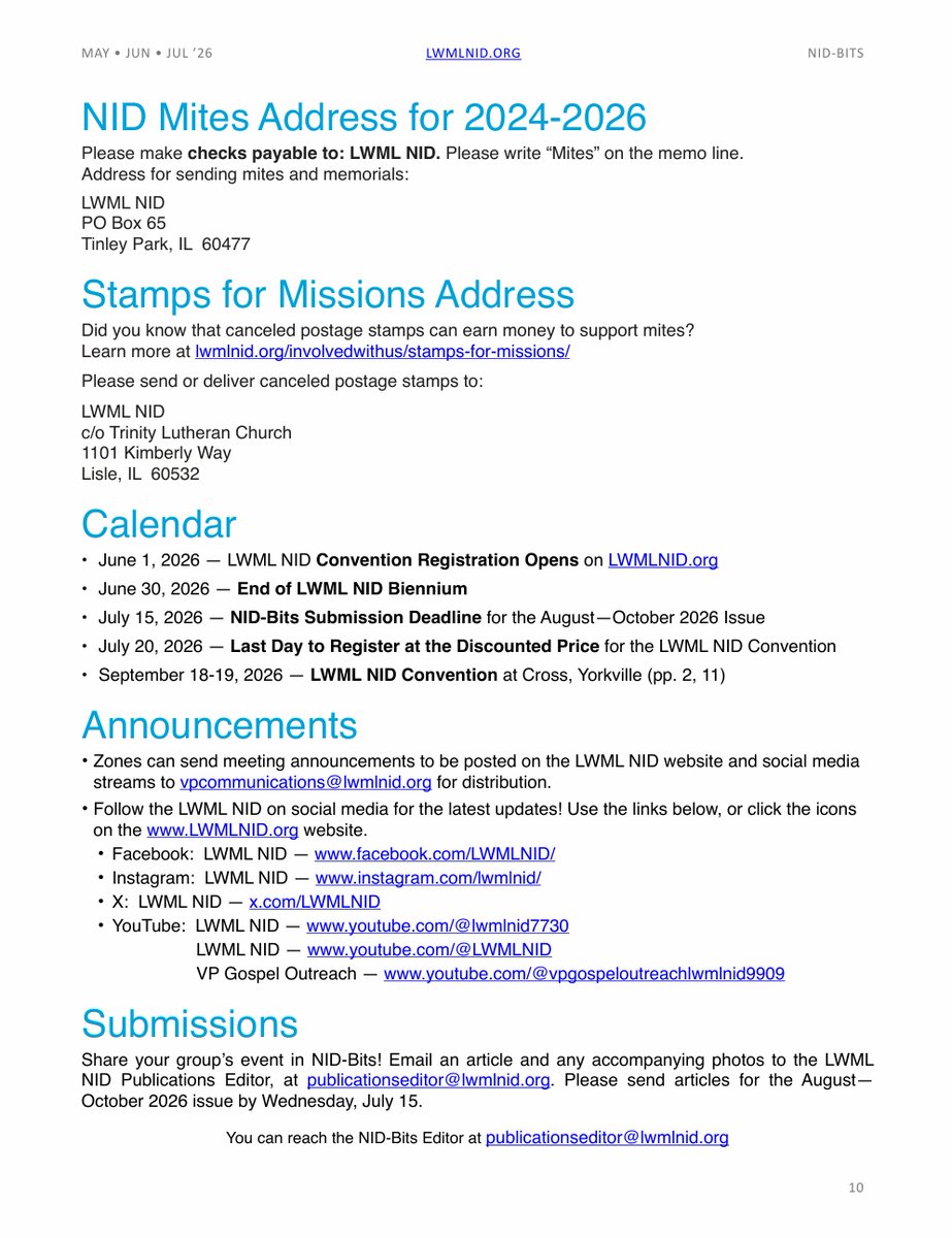 LWMLNID's tweet photo. Page 10 of the NID-Bits newsletter. https://t.co/muJlU9MaB1 https://t.co/njJfL2FOQz