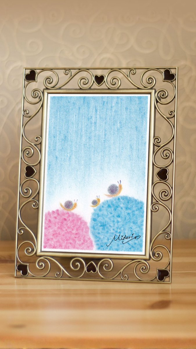 felizMIDORI's tweet photo. 週の始まりげつようび。
今日から6月。

気づけば今年も
折り返しが近づいてきました。

急がなくても大丈夫。
かたつむりのように
マイペースでいきましょう。

今月もよろしくお願いします。

3色パステルアート『かたつむり』
（過去作） https://t.co/uxhSwzdrUL