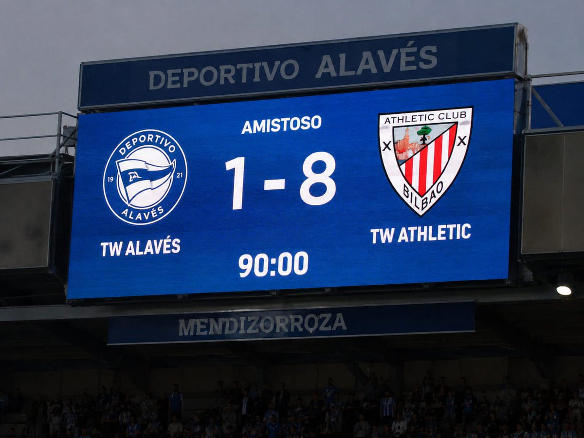 ATH_ClubesPro's tweet photo. Finaliza el encuentro en Mendizorrotza, victoria del equipo 1-8. Queremos pedir perdón a la afición por dejar que esta banda nos meta un gol. Quedan 15 días para el torneo y seguiremos mejorando. AUPA GU 🔴⚪!! #TwAthletic https://t.co/CRT83UOLcD