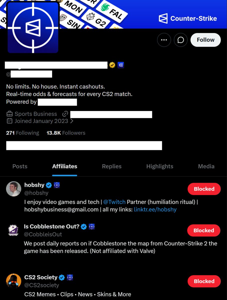 Lillykyu's tweet photo. fyi since adblock usually doesn't hide the badges you can find a list of all affiliated users on any companies twitter if you want to mass block/mute https://t.co/prvsTav7IX