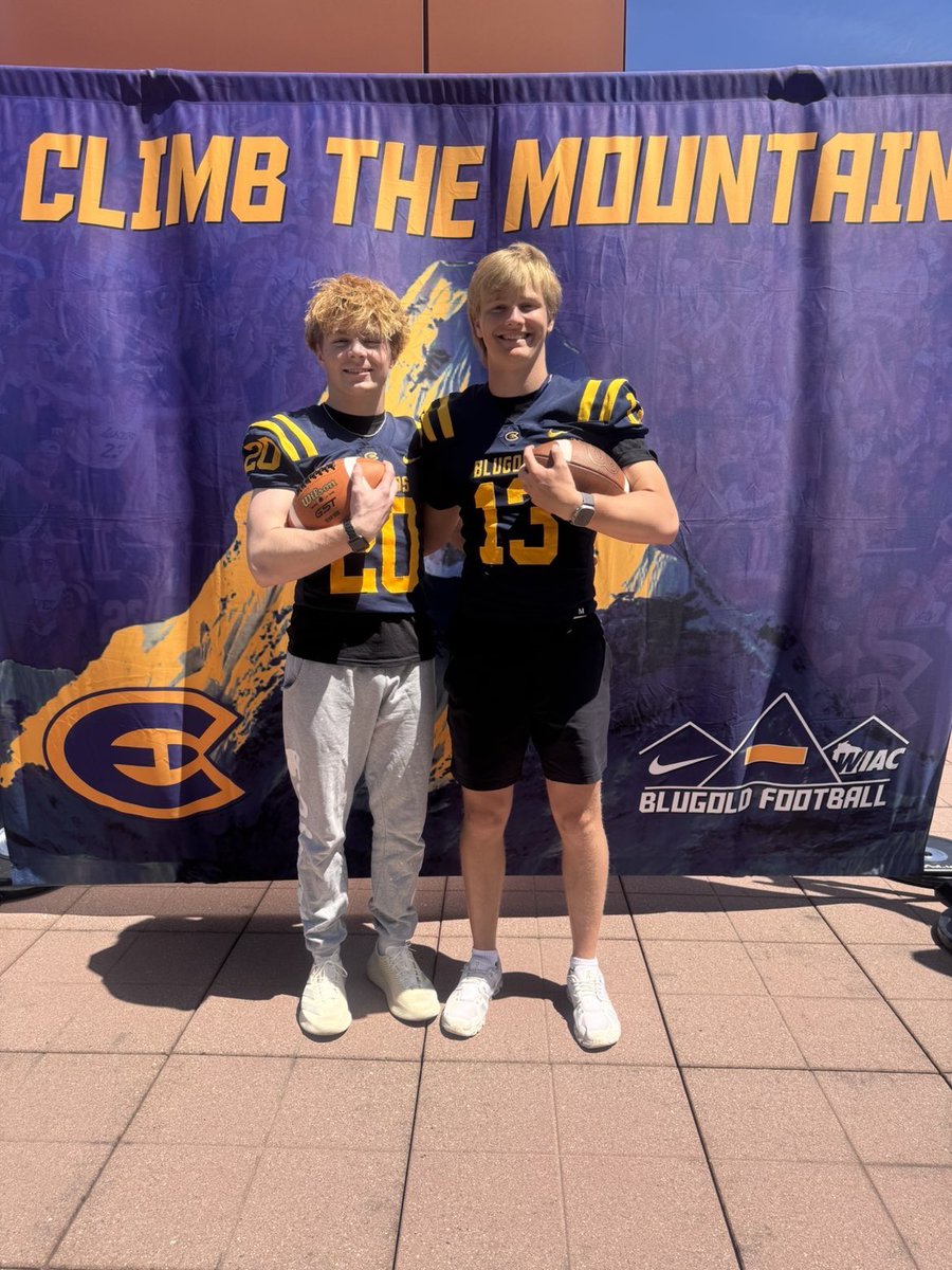 jryther13's tweet photo. After after a great conversation with @CoachE_Blugolds and @CoachGrayvold I am blessed to receive my second offer from the University of Wisconsin Eau Claire. 
@AnokaFootball @CoachBo2 
@PrepRedzoneMN @OJW_Scouting https://t.co/PkYJyjZVFI