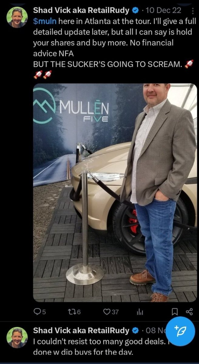 Clownschool24's tweet photo. @dumfucer @VivekGaripalli @andrewtoy Don't forget his pumping MULN to. Guy has a history with him. Scammed BBIG community out of 180k GFM now working the CLOV community. No one should follow this guy or believe anything he says. This guy is pure evil in my opinion. https://t.co/cEr6V9wqlA
