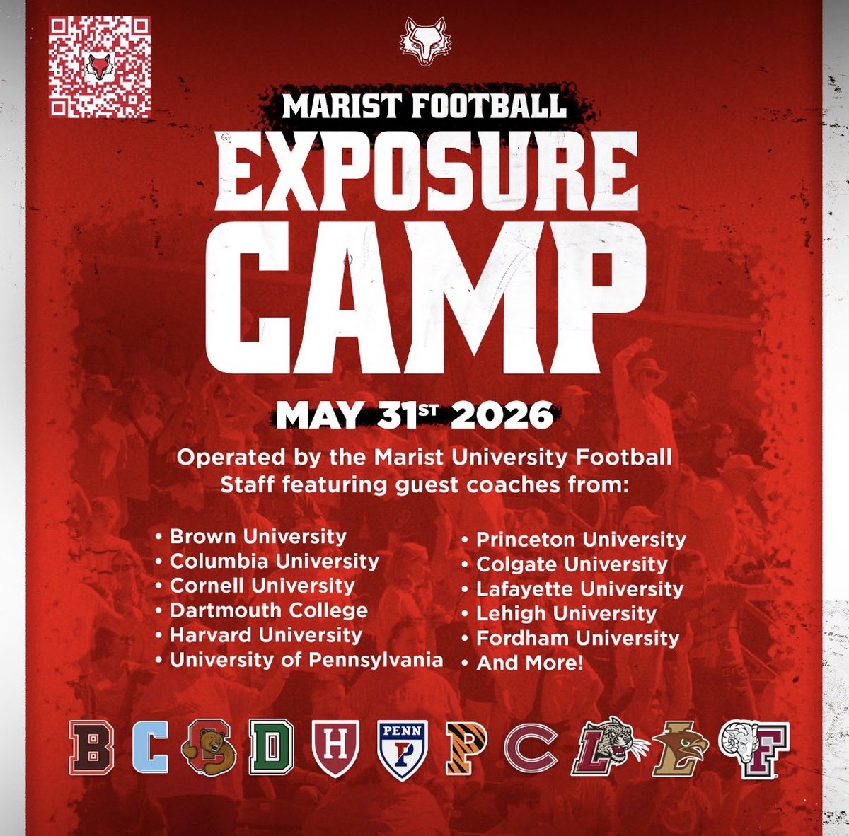 YukiStevenson10's tweet photo. Had a great experience at the @Marist_Fball exposure camp! I had the chance to put in hard work and talk to some great coaches and learned new things.

@chathamfootball 
@Coach_Pic50 
@PatFromEH 
@coachnagy97 https://t.co/f0TzCH6g18