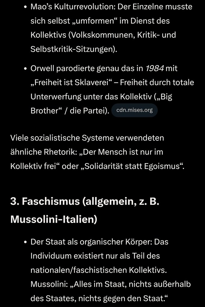 LapisDemon's tweet photo. @larissafusser Frage an die KI:

"Zu welcher vergangenen oder bestehenden Ideologie oder Diktatur würde dieser Spruch passen?"

Mit 2. kann man rechnen, aber 1. und 3. überraschen sicher den einen oder anderen. https://t.co/QVX6Ss4GOW