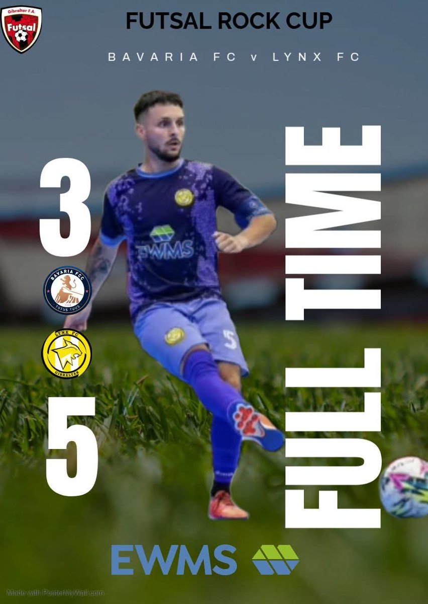 Lynxfcgib's tweet photo. Futsal Rock Cup Semi Final 🏆

A win yesterday for Lynx 5-3 against Bavaria places us in the Futsal Rock Cup Final💪🏻💪🏻

Well done team 💪🏻💛

Roll on the final💪🏻🏆

#weliveforever #onefamily #lynxfc #lynxfutsal #rockcup https://t.co/qbaOycJtBp