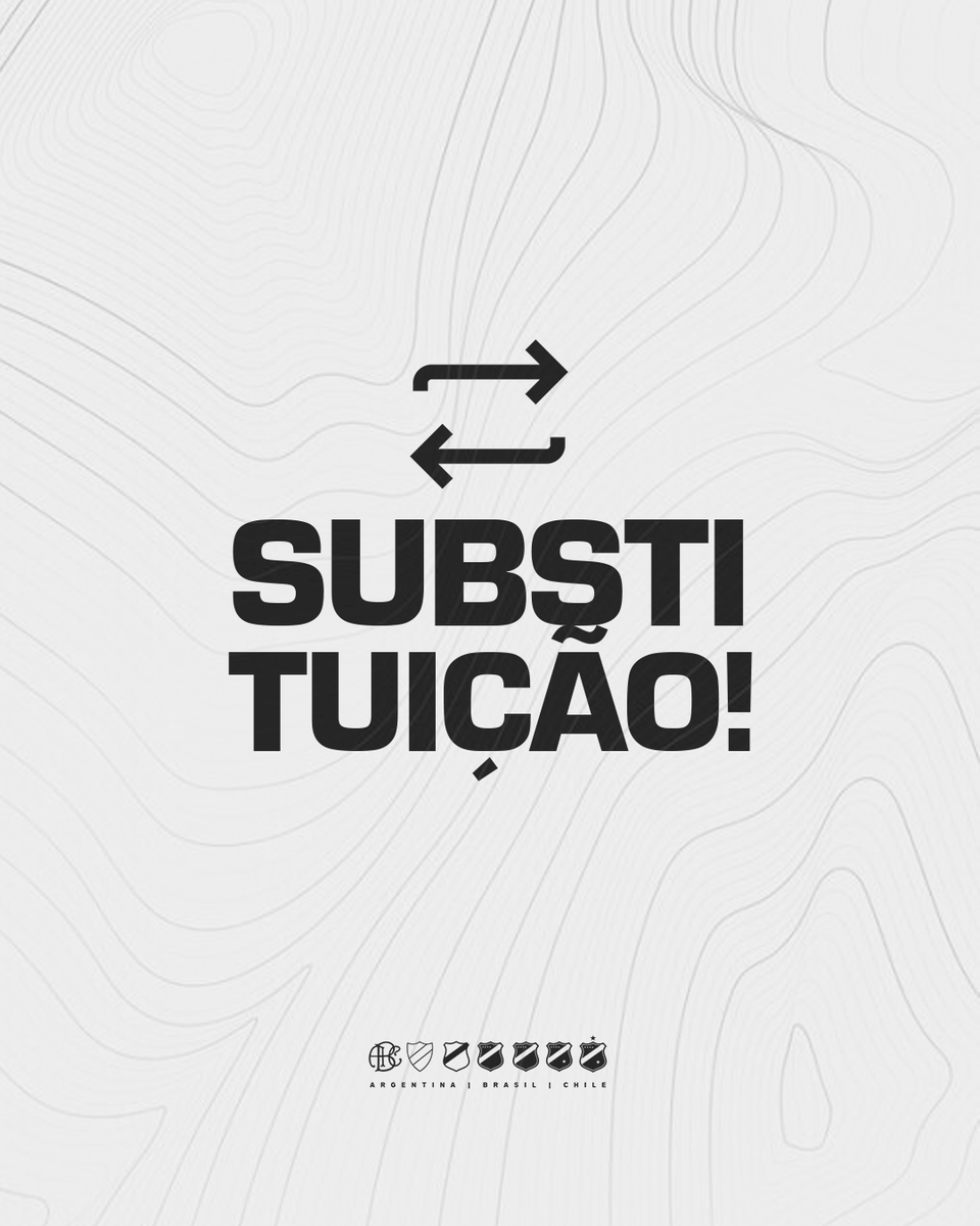 ABCFC's tweet photo. Substituição no Mais Querido:

Entra - Jonathan
Sai - Geilson https://t.co/vOxbg0aVPV