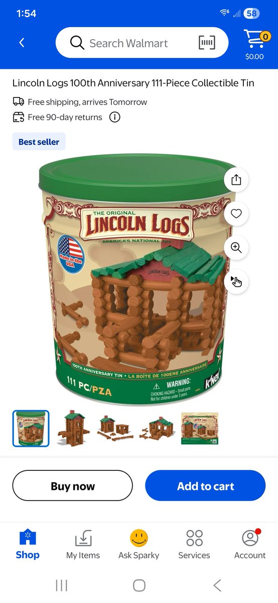 mytk56's tweet photo. @Avabelly__ Lincoln Logs. Apparently they still make them. https://t.co/OxymlxCQ2E