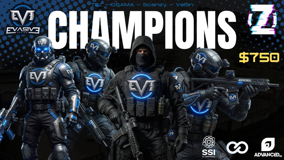 eVasiveActionGG's tweet photo. ZGL Open Division | @ZGLCallofDuty 
$750 CHAMPIONS
@scanzyynj
@Tezrcx
@Hectorina07
@Vel9nCOD https://t.co/DWAJHdNPb6