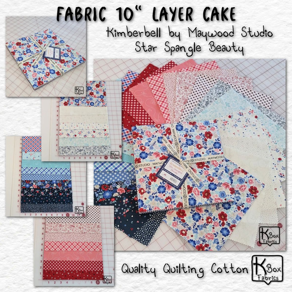 KBoxFabrics's tweet photo. Kimberbell Basics Star Spangle Beauty Fabric Line✂️🧵 10 x 10 Quality Precut Quilting Cotton 
Visit KBoxFabrics
https://t.co/KaBMqEF6Br

#kboxfabrics #layercake #quiltingfabric #SewingFabric #quiltinglove #sewinglove https://t.co/qan8nUXYTX