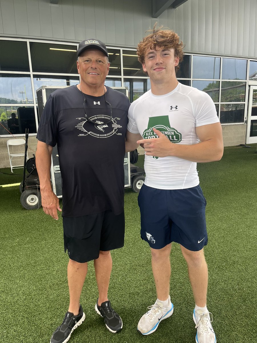 LondonRuckert's tweet photo. Had a really good time at UAB Camp today! Look forward to staying in contact with @CoachTGrantham and @CoachMadison5 !!! 
@DenmarkDanesFB @hopo125 @coachkeels4 @Myles20Blythe @GAPrepVarsity @RecruitGeorgia https://t.co/QWICTwOtJm