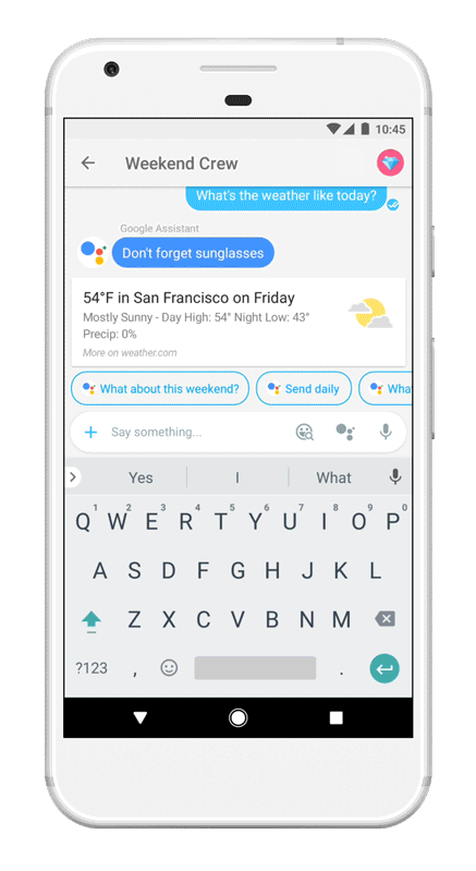 mweinbach's tweet photo. I was thinking about it again recently, Google Allo was really ahead on the idea of chatting with Google Assistant or @'ing in conversations to build out this Agent/AI UX we have now https://t.co/0Tbd7JEMfH