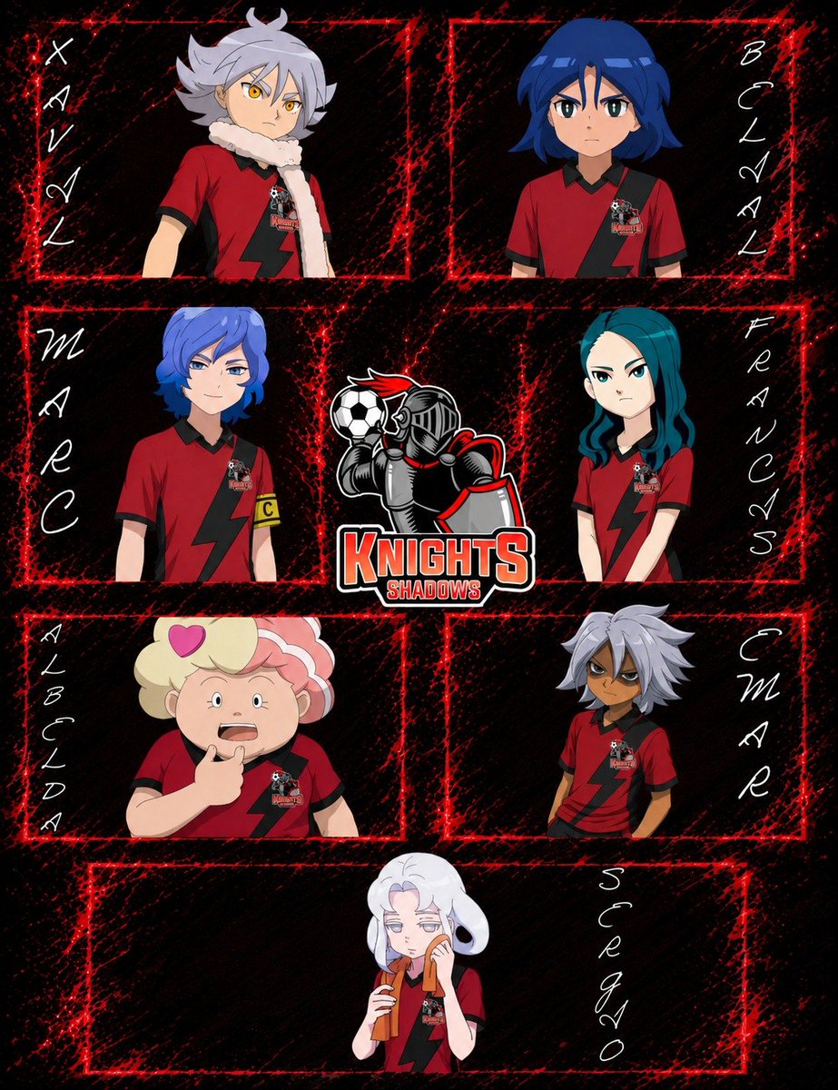 KShadowsIE_'s tweet photo. 🚨 𝐑𝐎𝐒𝐓𝐄𝐑 𝐈𝐍𝐀𝐙𝐔𝐌𝐀 𝐄𝐋𝐄𝐕𝐄𝐍 𝐖𝐎𝐑𝐋𝐃𝐒 🚨

⚔️ Knights Shadows presenta al septeto que defenderá el escudo en la @Kingdom_France_ 

ℹ️ Participante del Bracket 6 para la ronda clasificatoria que comienza el 6 de junio.

#KnightsShadows⚔️ #Red11mentality https://t.co/Wff0UsaTYF