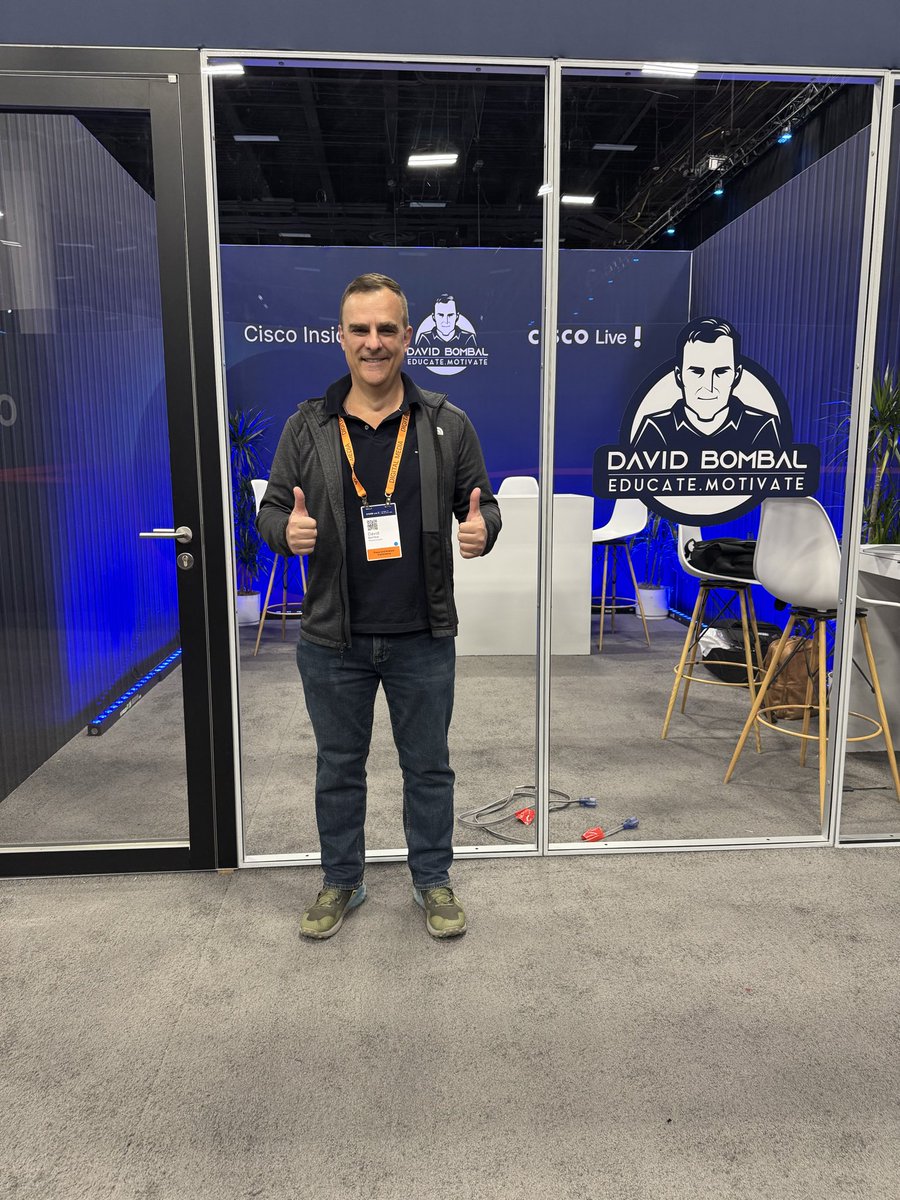 davidbombal's tweet photo. Are you going to be at @CiscoLive?

Come and say hello at the @CiscoInsider booth in the World of Solutions.

Looking forward to seeing you!

#sponsored #ciscolive #cisco #networking https://t.co/1gIN7lwKyH