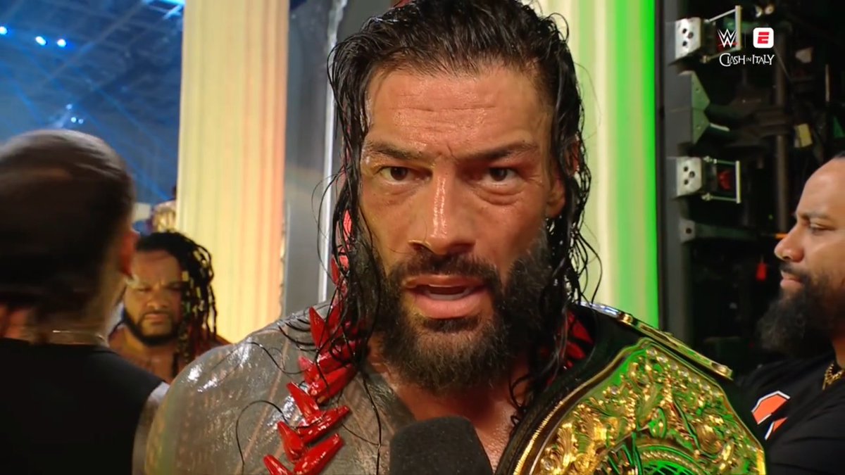 RomanRSource's tweet photo. #RomanReigns #RomanEmpire #TribalChief #HeadoftheTable #WWE #WWEClash https://t.co/ZbeWepDVCt