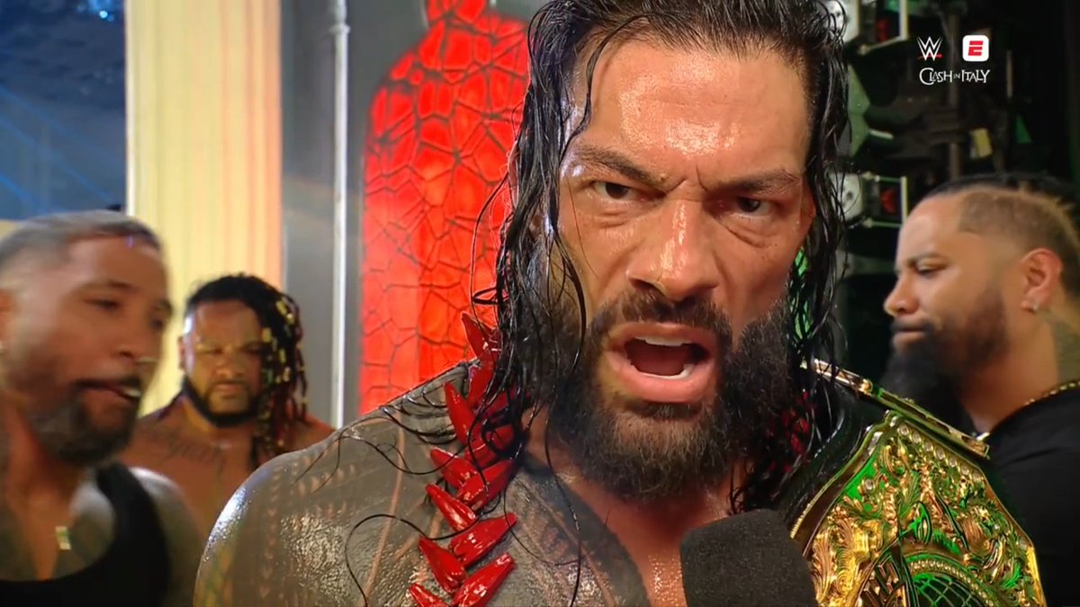 RomanRSource's tweet photo. #RomanReigns #RomanEmpire #TribalChief #HeadoftheTable #WWE #WWEClash https://t.co/A6AcaiaF21