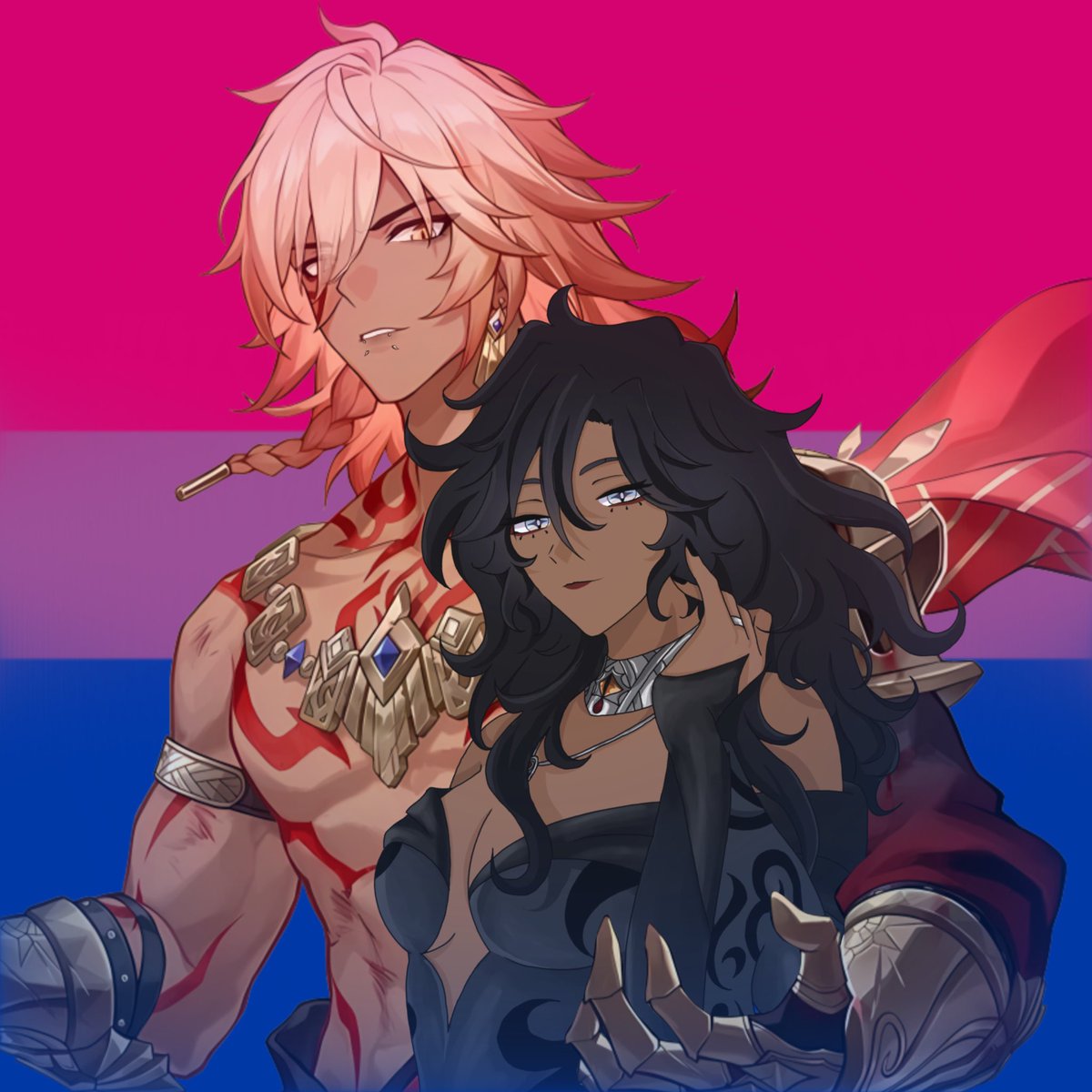 rymadei's tweet photo. Happy pride month to all my queers by your favorite bi4bi couple <33 may you all have the chance to live as who you are !! https://t.co/BC7naPc1JX
