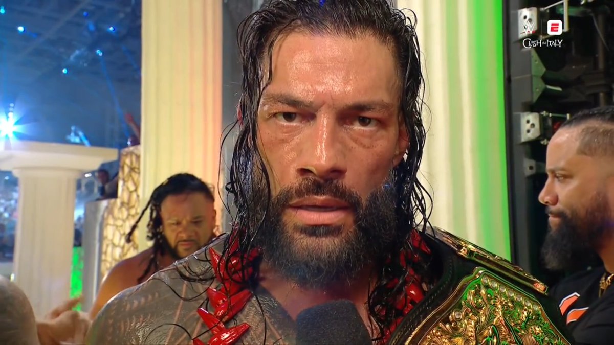 RomanRSource's tweet photo. #RomanReigns #RomanEmpire #TribalChief #HeadoftheTable #WWE #WWEClash https://t.co/rUjOLC4xMk