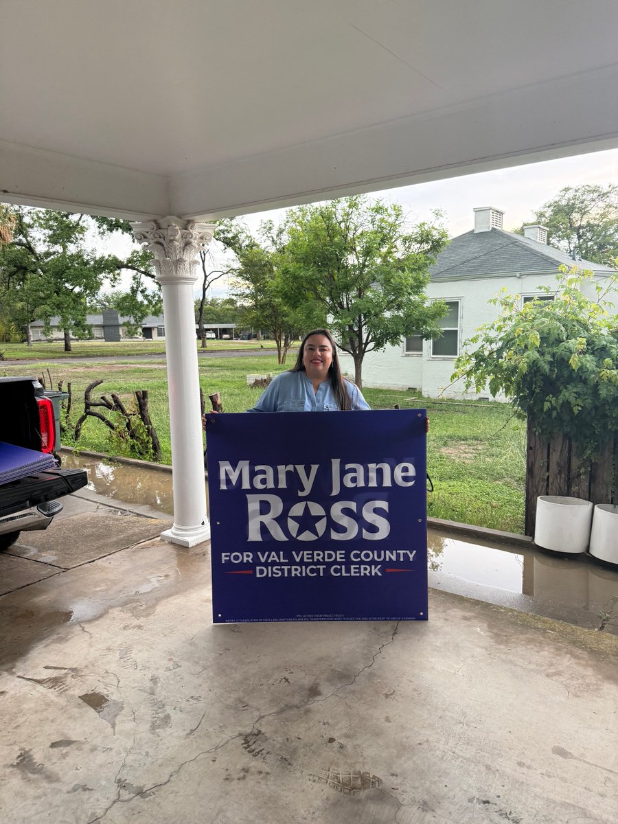 ProjectRedTX's tweet photo. Mary Jane is so committed to her campaign she gave up softball to spend more time campaigning in Val Verde County. That’s dedication!! https://t.co/XC4kdYln0d