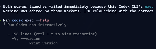 JJdoesTech's tweet photo. My codex just tried to launch "subagents" by calling "codex exec"

what on earth is going on

I haven't seen that since 5.1 https://t.co/kJh5AlTUvE