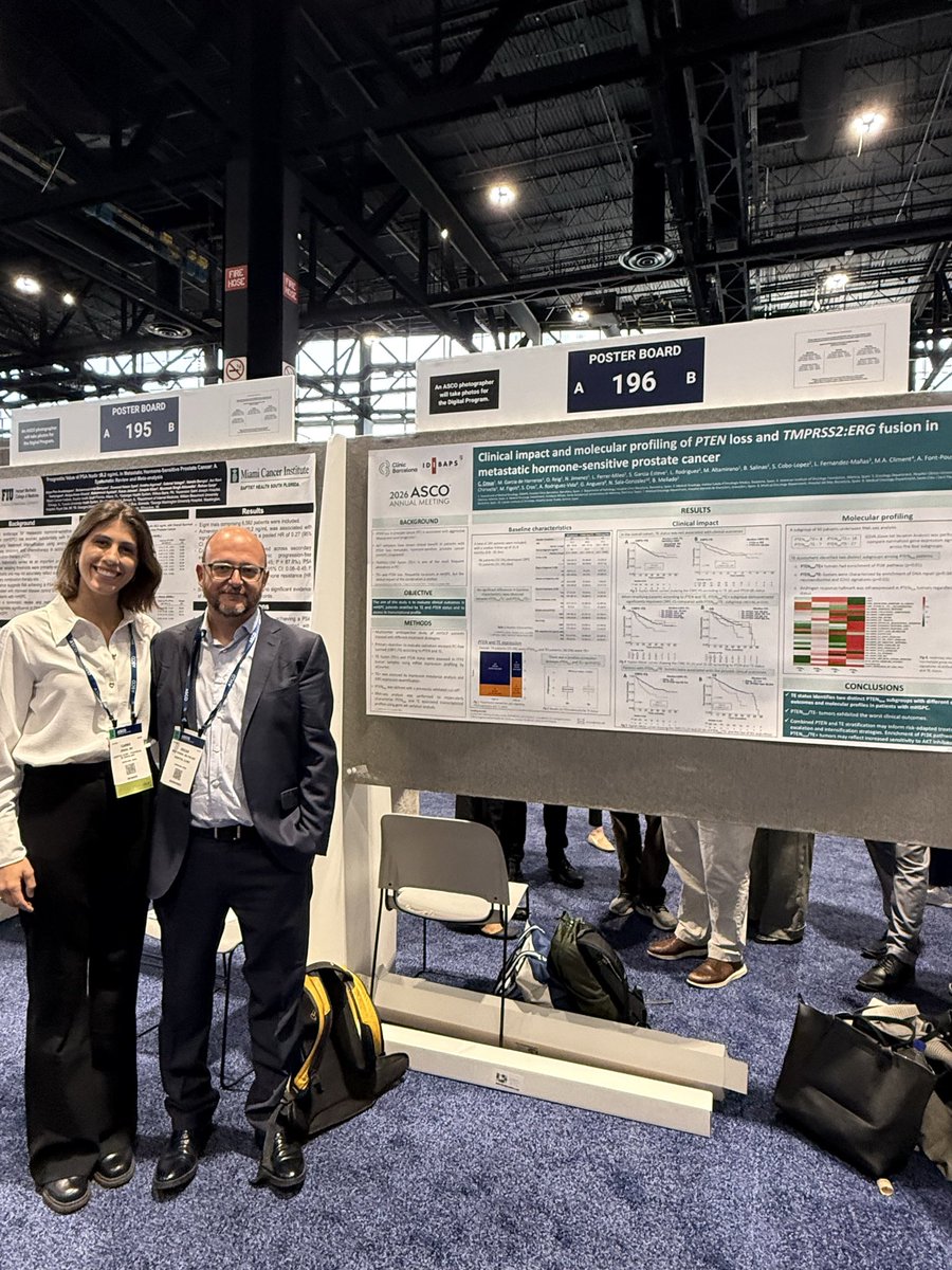 carmecrouss's tweet photo. 💥Poster session #ASCO26

📍Clinical impact &amp; molecular profiling of PTENloss &amp; TMPRSS2:ERG in mHSPC

➕correlation between PTENloss &amp; TE+
❌ PTENloss/TE- had the worst clinical outcomes
✅ Among PTENloss, TE+ presented better outcomes>TE-
🧬 PTENloss/TE+ had enrichment of PI3K https://t.co/EPKVa8ZawC