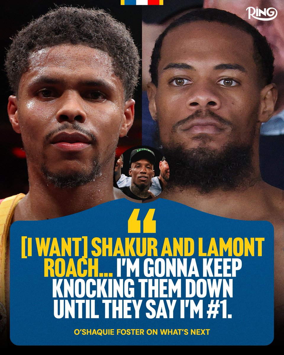 ringmagazine's tweet photo. O'Shaquie Foster is ready to take on anyone 😤 https://t.co/0dGM4yBVHQ