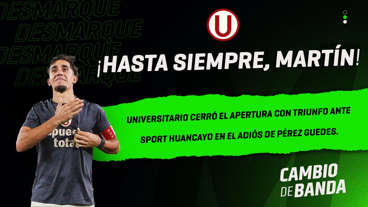 DesmarqueX's tweet photo. Ya estamos EN VIVO junto a @adictoalatrama para un nuevo Cambio de Banda:

Hoy analizamos el triunfo de Universitario ante Sport Huancayo y todo lo que dejó la despedida de Martín Pérez Guedes.

¡Súmate a la transmisión!🫡

https://t.co/eYmKFZKMEr https://t.co/BDv7h4Ek2H