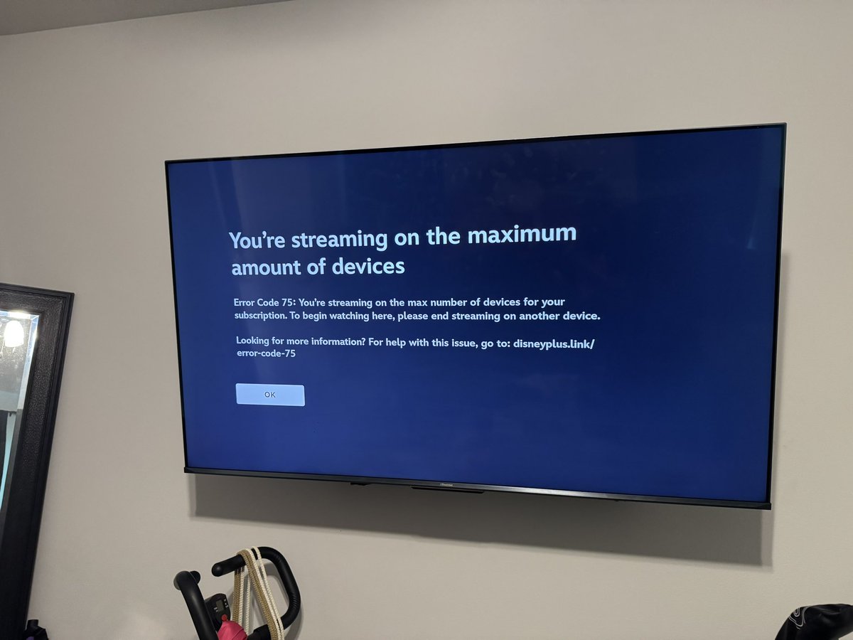 WhyNotDP3's tweet photo. Do yourself a favor and cancel @DisneyPlus. 
This happens at least once a month. I’ve created a new password multiple times to sign out all devices, and nobody outside my house has the login, yet this happens constantly. 
@DisneyPlusHelp won’t do anything, so save your money https://t.co/karjb3gBA1