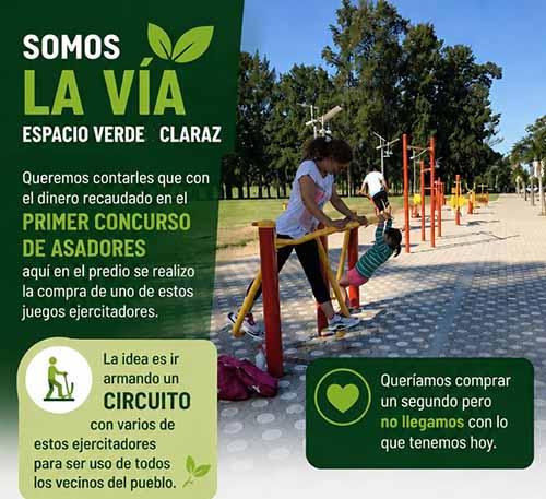 JNFNetJ's tweet photo. ESPACIO VERDE LA VÍA CLARAZ VA PARA ADELANTE. Leer en: https://t.co/XUk8iUvKnc https://t.co/1wobHwTgfw