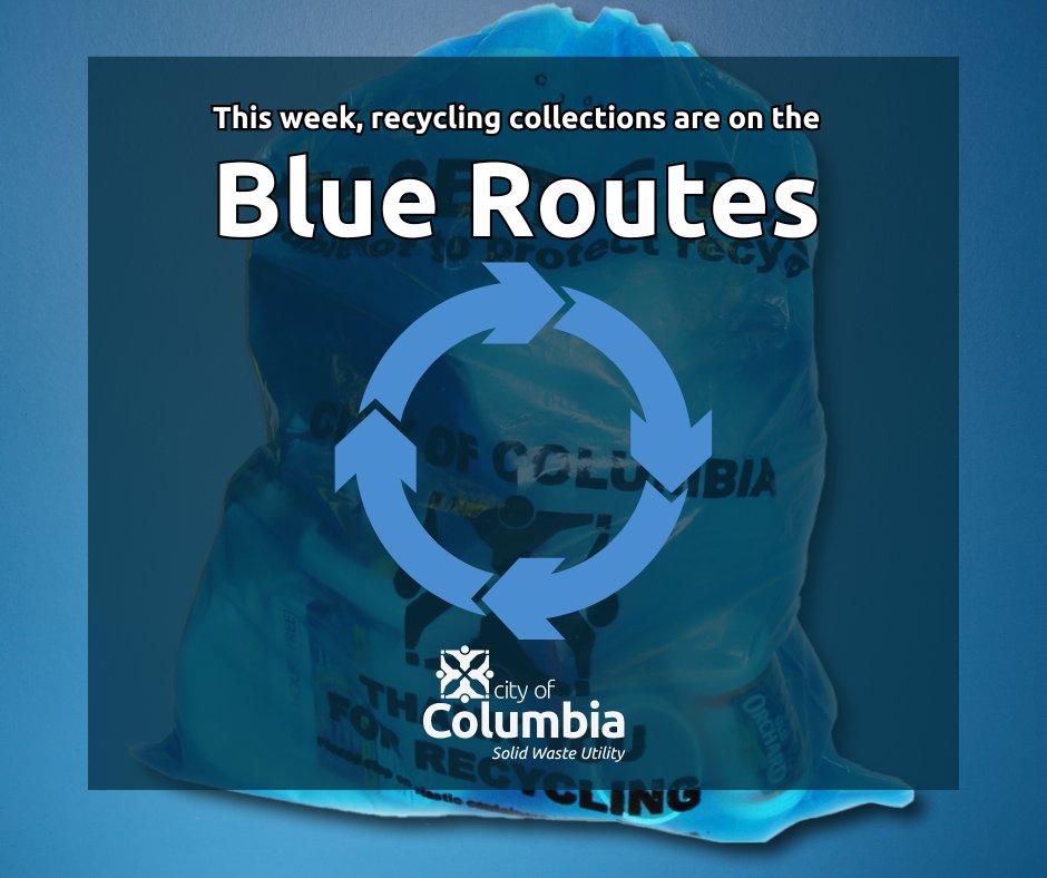 CoMoWaterLight's tweet photo. The week of June 1, recycling will be on the Blue routes. 

To determine which week your recycling will be picked up, visit our interactive map and type in your address.
https://t.co/HC7zIWFdod
or download the CoMo Recycle and Trash app for notifications and reminders. https://t.co/FKdydOveji