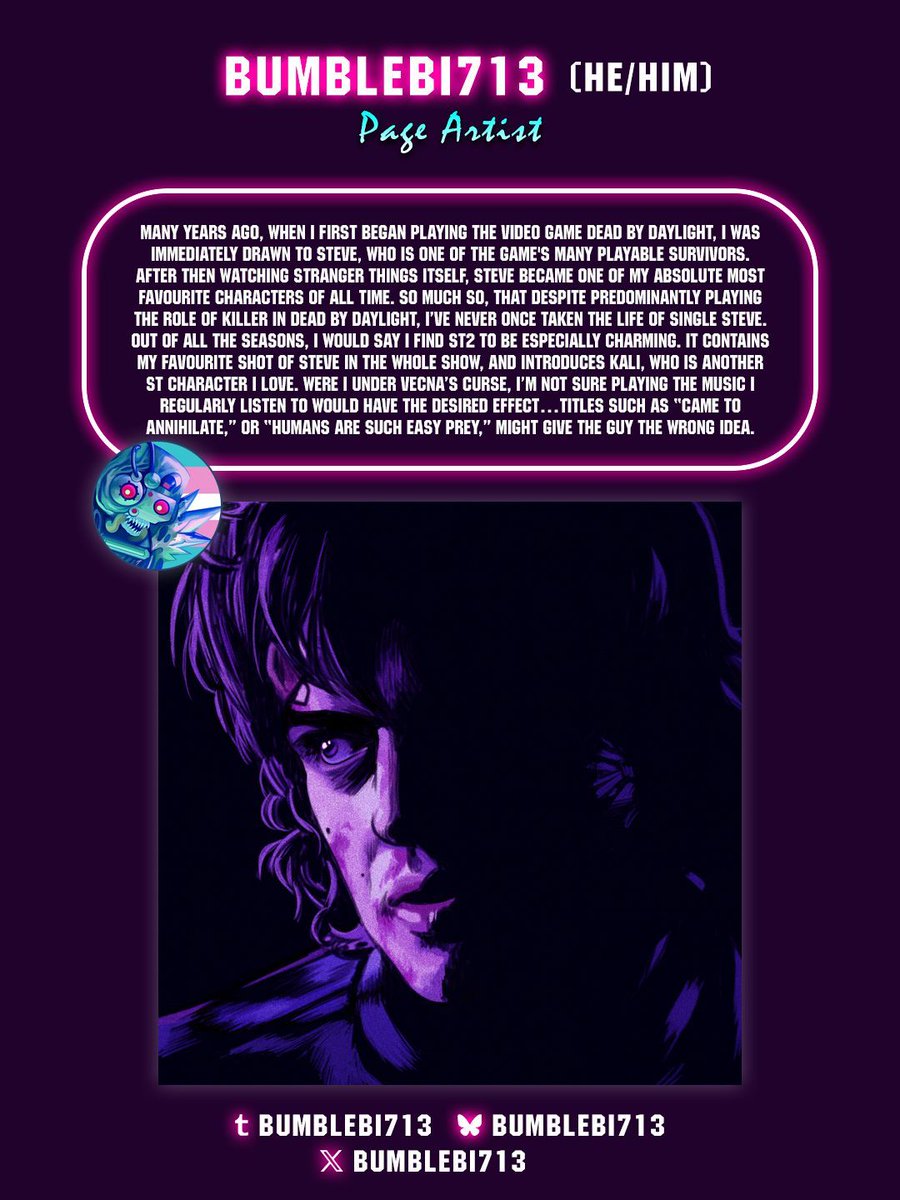 StobinZine's tweet photo. Up next is our Artist: Bumblebi713
Check him out at his social(s) @bumblebi713

We're excited to have him &amp; can't wait to share his creation with you! 

#contributorspotlight #strangerthings #steveharrington #robinbuckley #stobin #fanzine https://t.co/IScsS9Kohp