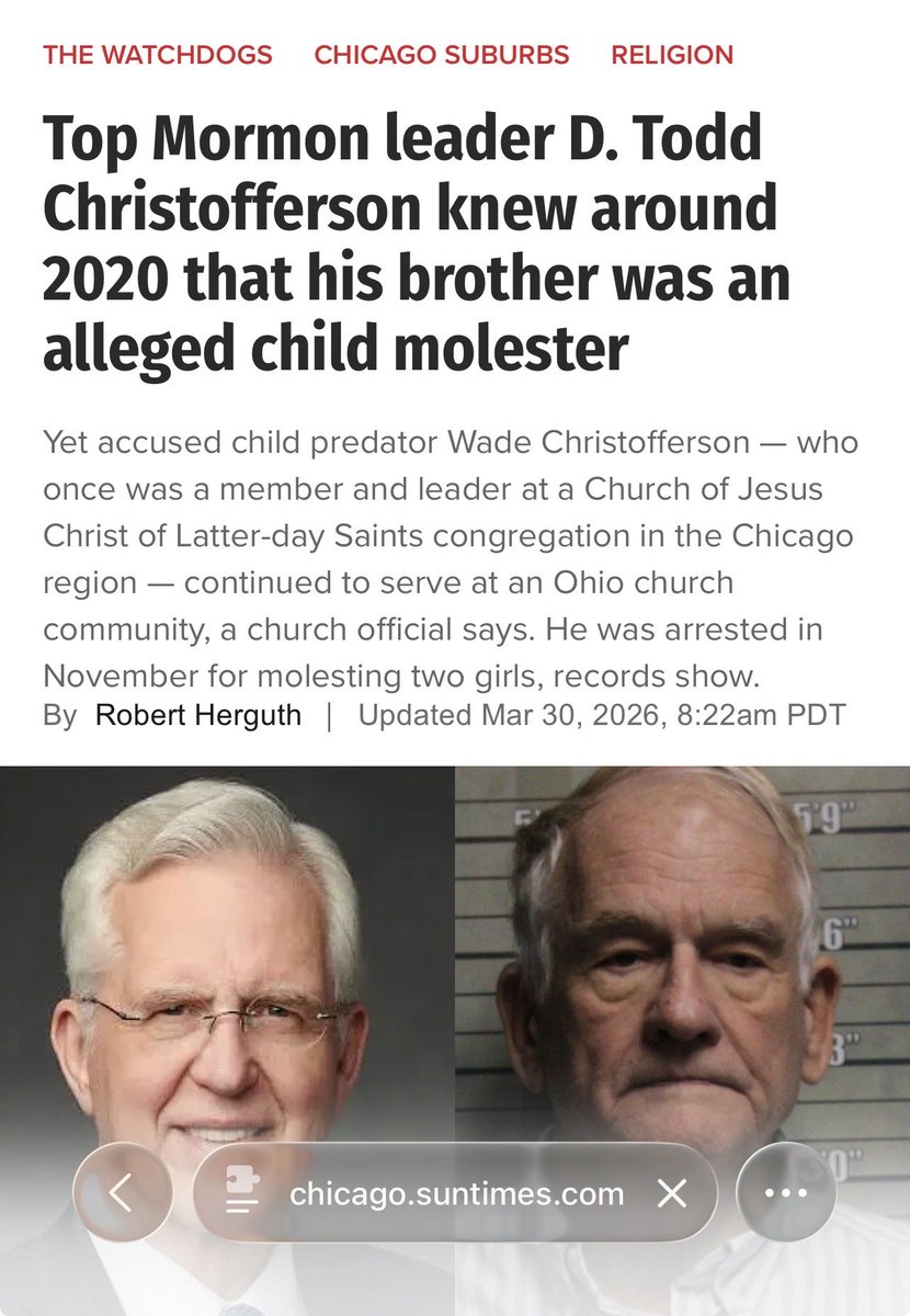 Jenn_NextDoor's tweet photo. Interesting timing: Today the LDS Church/D.Todd taught mmbrs abt importance of religious freedom/Constitution.

My opinion: Mmbrs are being primed to support the church’s 1A defenses for ‘failure to report’ in high-profile LDS CSA cover-up cases. (ie D.Todd &amp; Oaks son-in-law.) https://t.co/9C094EaSxQ