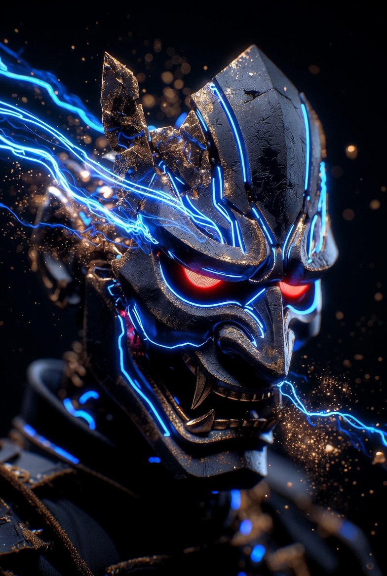 Deporte_spa's tweet photo. Esta vez probé un estilo más NFT  

Prompt usado:

'Retrato de un cyborg samurai con máscara oni rota, energía neon azul, fondo negro con partículas doradas...'¿Quieres más prompts completos?

Dime qué estilo quieres (anime, dark fantasy, surrealista...) https://t.co/pNeTQWxKxy