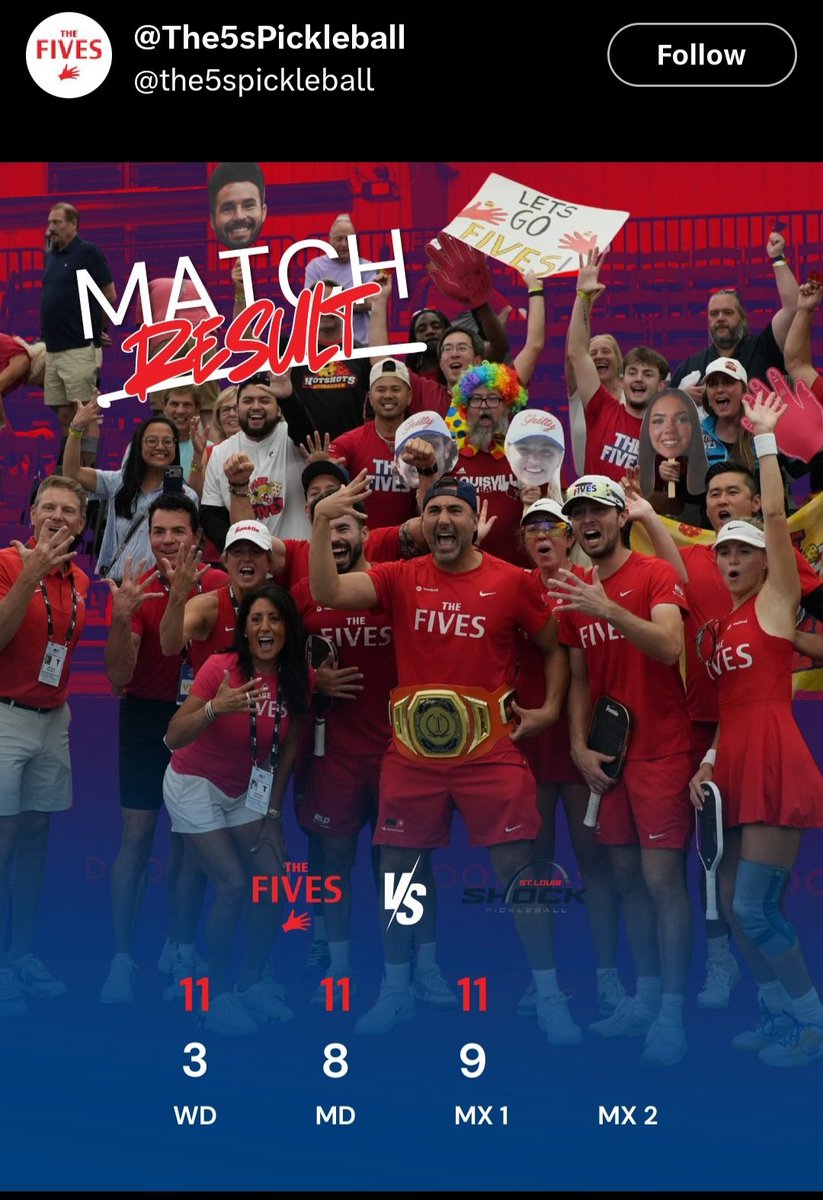 MediaWatchdog11's tweet photo. @pickleball_com Shock has 4 of the top 10 players IN THE WORLD &amp; lost to @AnnaLeighWaters , Opie's sister &amp; some hig school tennis players. The fix is in &amp; everyone knows it. @DraftKings @barstoolsports @ESPNBET @BetMGM #sportsbet #bets #rigged https://t.co/wjiIsJeaFx